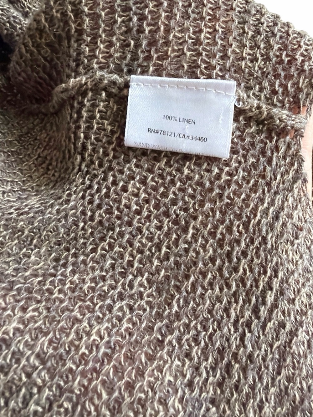 Eileen Fisher linen cardigan sweater size L large - Picture 4 of 4